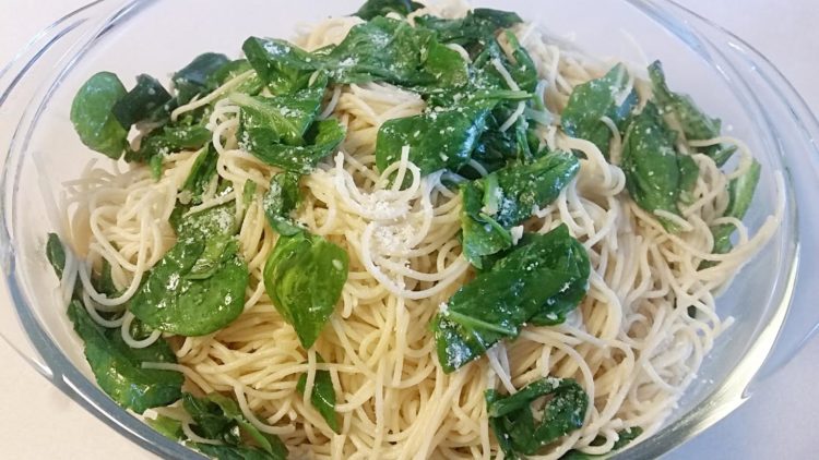 Angel Hair Pasta with Spinach - Jackieskitchn